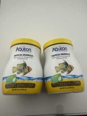 (2) Aqueon Tropical Granules 6.5 oz Daily Nutrition for all Tropical Fish