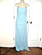 NEW BLUE SPARKLE CRYSTAL DOLL bridesmaid FORMAL PARTY PROM GOWN DRESS SIZE 9