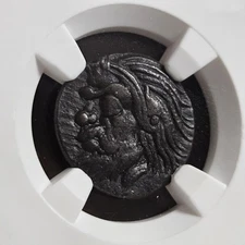 Bosporus Panticapaeum 4th-3rd Centuries BC AE17 NGC Choice VF Pan Or Silenus