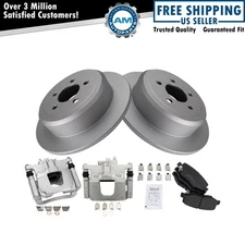 Rear Brake Calipers Ceramic Pads Rotors Fits Dodge Nitro Jeep Liberty Wrangler