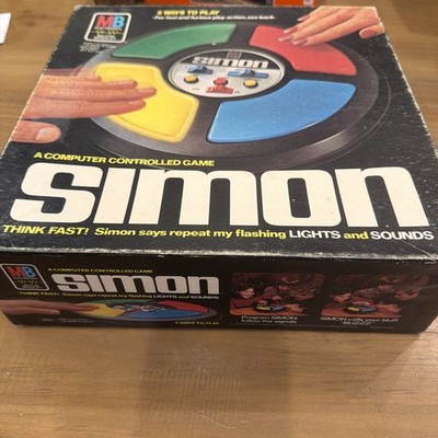 Vtg Simon Game 1986 Complete In Box instructions Milton Bradley Electronics