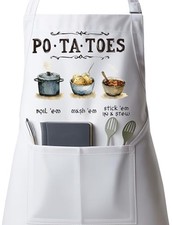 Funny Potato Aprons for Men Women, Cooking Kitchen BBQ Chef Aprons Gifts for