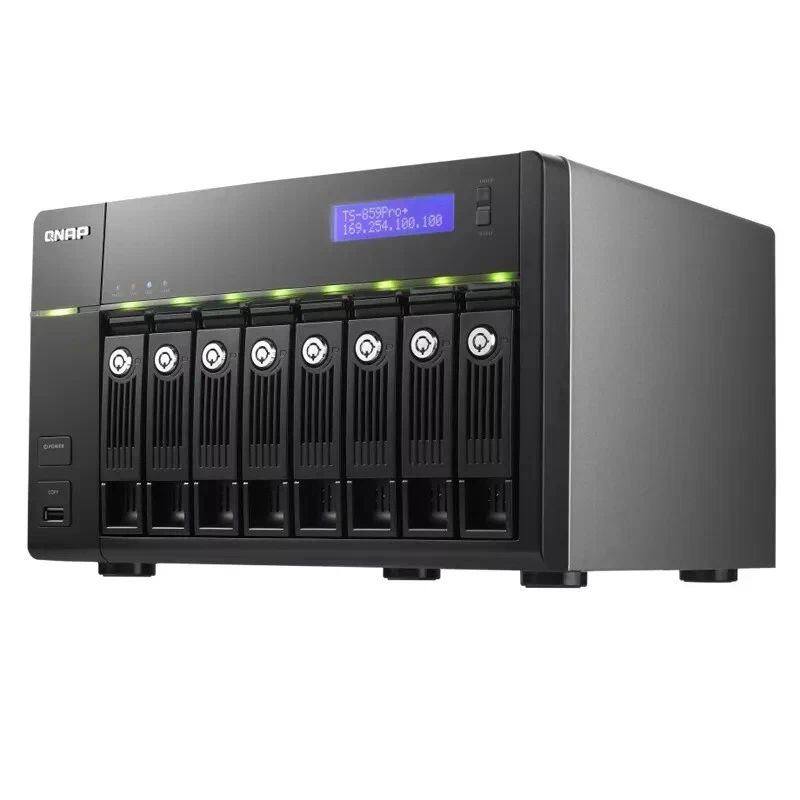 QNAP TS-859 Pro+ 8-Bay NAS | 2 GB RAM | Atom D510 4x 1.8 GHz | Dual Gigabit LAN - Image 3 of 4
