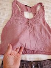 3 pc Free People Brandy Melville GARAGE Sz 10 12 L 24 shorts tank top tshirt b3 — photo 7