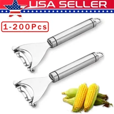 Stainless Steel Corn Cob Peeler Stripper Remover Kitchen Cutter Thresher Tool US