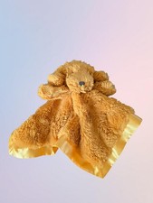 Cloud Island Brown Golden Doodle Puppy Dog Security Blanket Satin Baby Lovey