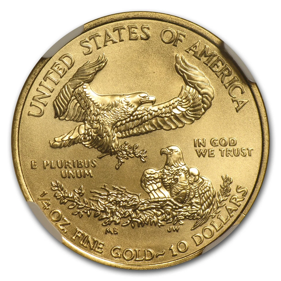 2010 1/4 oz American Gold Eagle MS-70 NGC (Early Releases) - Image 3 of 3