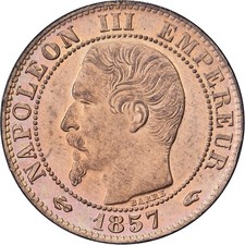 [#1507795] France, Napoleon III, 5 Centimes, 1857, Paris, Bronze, MS(60-62), Gad