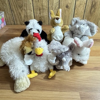 Webkinz Ganz Plush Googles Panda Lion Rooster Rabbit Kangaroo Elephant Lil Kinz