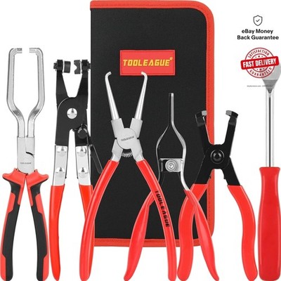 Versatile 6-Pc Fuel Line Pliers Set - Hose Remover & Clamp Tools Included