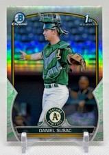 2023 Bowman Daniel Susac 1st Chrome Lunar Glow Refractor #BCP-5 Athletics