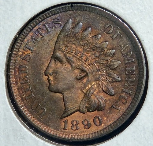 1890 Indian Head Cent Red Penny UNC *UNCIRCULATED* Beautiful