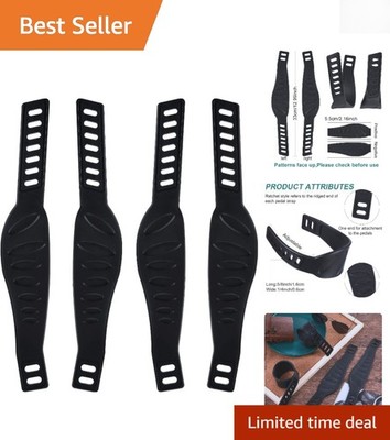 Universal 2 Pairs Exercise Bike Pedal Straps - Adjustable and Easy to Use