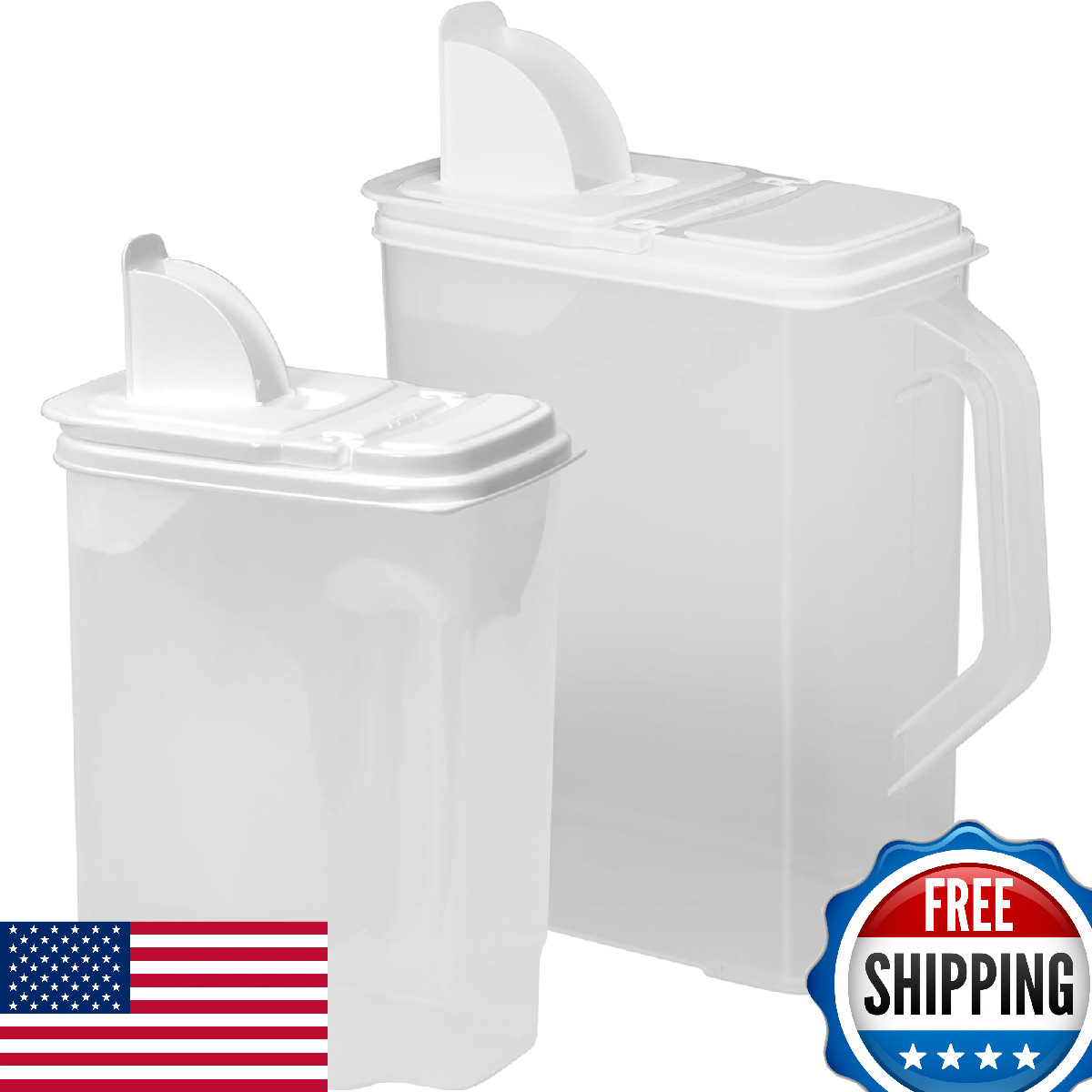 Storage W/ Pour Spouts - 8 Qt & 3.5 Qt, Bpa-free