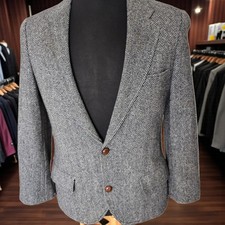 Vintage 70s Brooks Brothers Tweed Blazer 36S Custom Tailored Made In USA