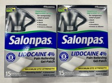 Salonpas 4 Maximum Strength Pain Relief Gel-Patch Total 30 Patches Pack of 2 