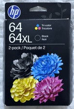 HP 64XL Black 64 Tricolor Ink Cartridge Set 3YP23AN N9J92AN N9J89AN Exp 11/2027