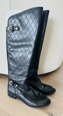 $179 Anne Klein Women s Black Quilted Boots Size 6