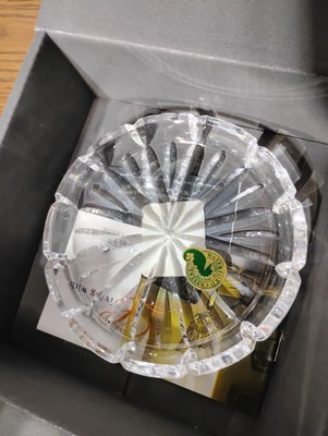 Waterford Crystal WINE BOTTLE COASTER Figurine Paperweight Clear Glass New