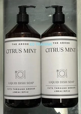 (2-Pk) THE ABODE ~ CITRUS MINT Essential Oil LIQUID DISH SOAP 946ml MADE IN USA