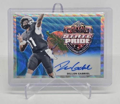 🔥2022 Leaf Metal Draft Dillon Gabriel State Pride Autograph Wave Silver /30