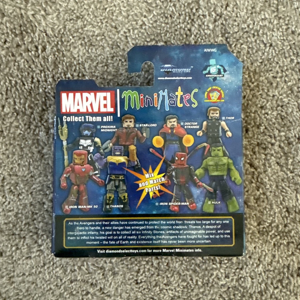WALGREENS Marvel Minimates Avengers Infinity War Star Lord Proxima Midnight Nuevo en caja Foto 2 de 2