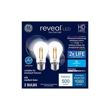 Brand New GE Lighting Reveal HD 60W Dimmable LED Light Bulbs, 2-Pack, Clear