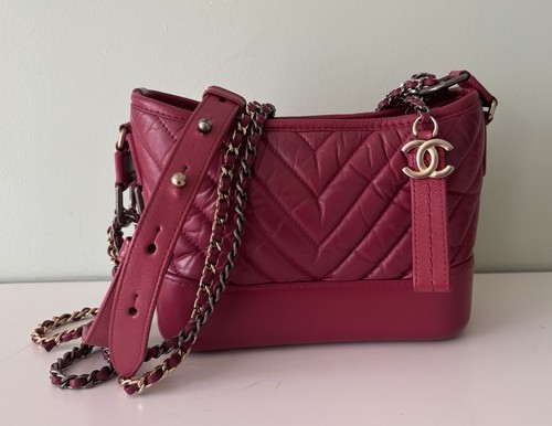 Chanel Gabrielle small crossbody bag in Raspberry pink 