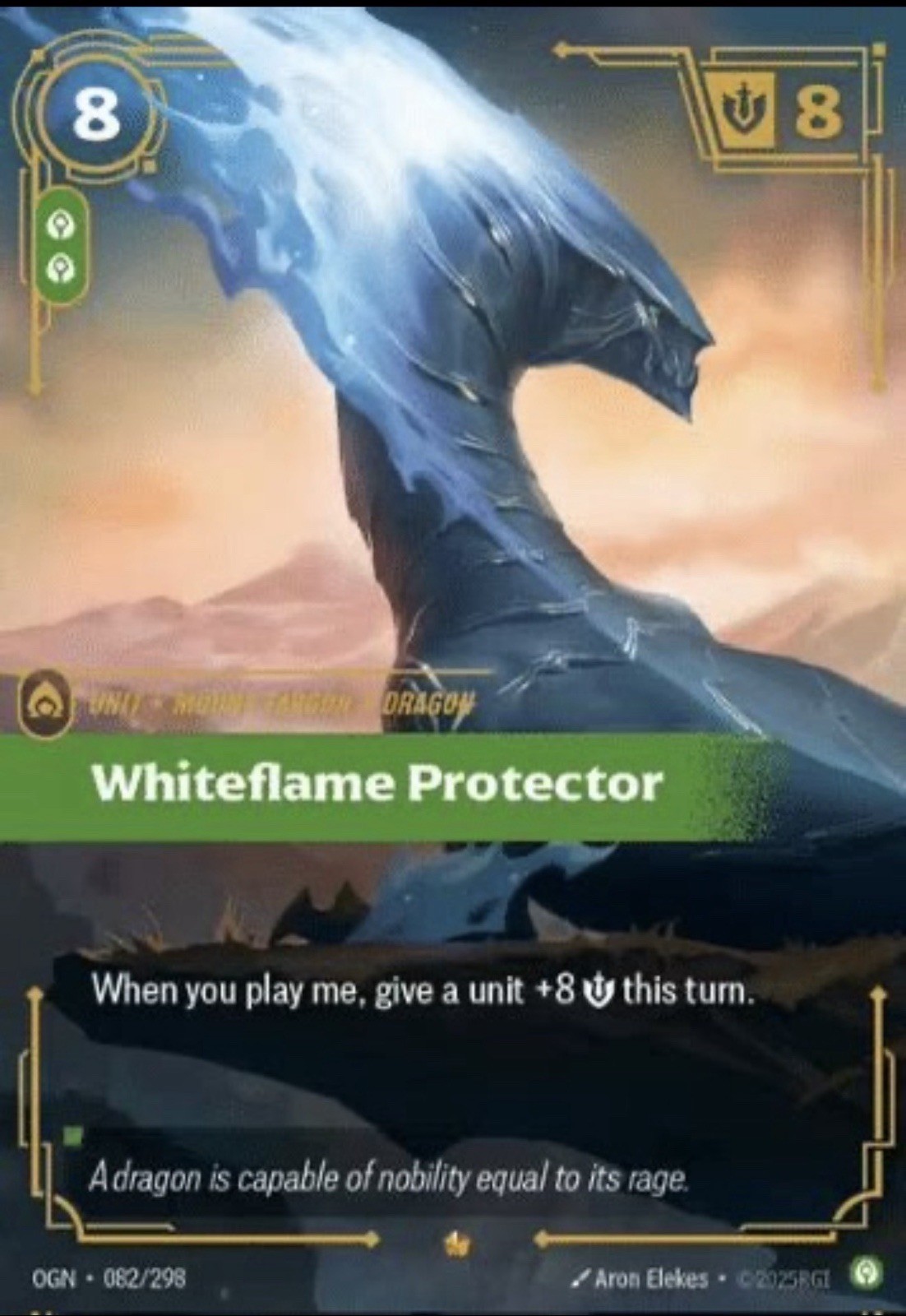 Whiteflame Protector OGN 082/298 NM Epic Riftbound Origins TCG