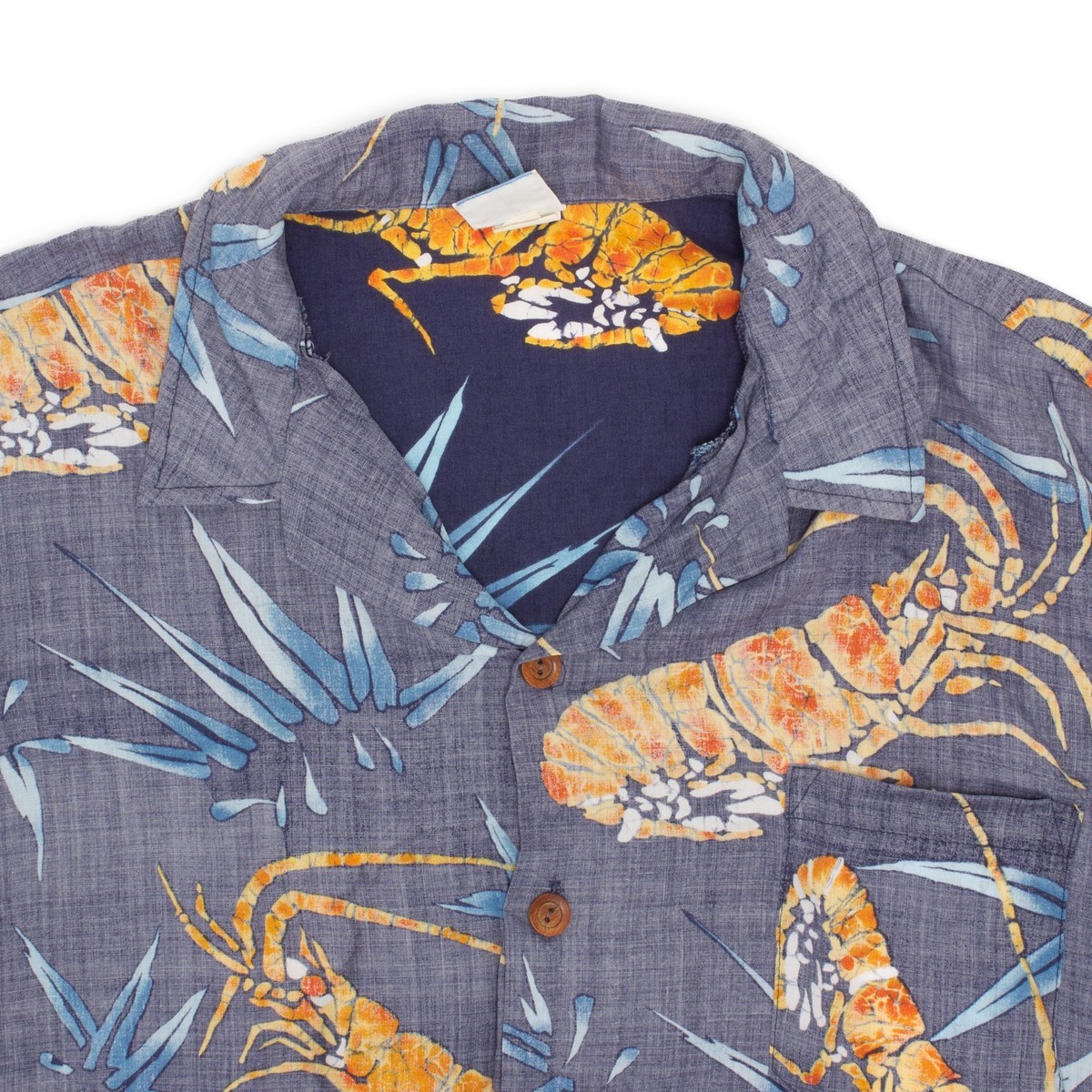 Vintage 80s Ocean Pacific OP Sunwear L Hawaiian Shirt Aloha Reverse Print View 4