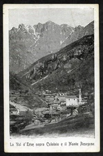 VAL D'ERVE sopra CALOLZIO e monte Resegone  - F/P - V: primi '900 - (CARTLOR 81)