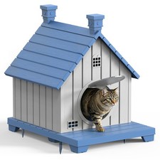 Indoor Outdoor Cat House Waterproof Ventilated UV-Resistant Multi-Cat