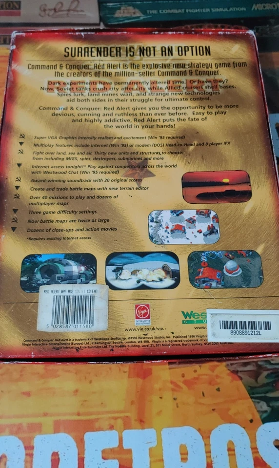 Command & Conquer Red Alert (1995) IBM PC (2 CD, Manual, Box) classic CIB works - Bild 2 von 4