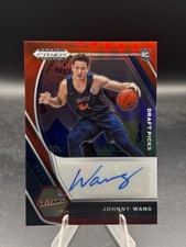 2021-22 Panini Prizm Draft Picks Basketball Red Rookie Auto Johnny Wang /199 RC