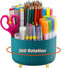 Desk Organizer, 360-Degree Rotating Pen Holder, Desk Organizers and Accessories