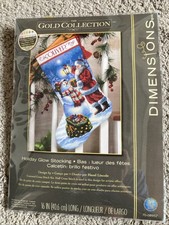 Dimensions The Gold Collection Holiday Glow Stocking Cross Stitch Kit New 8952