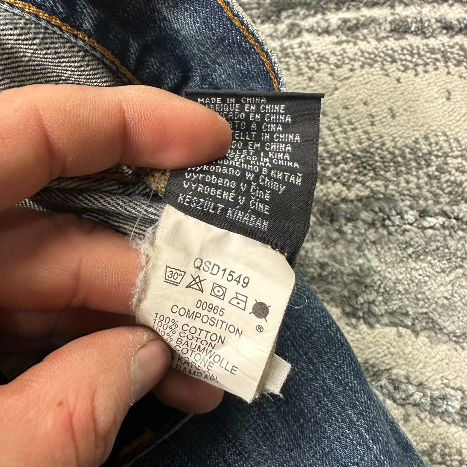 Vintage Quiksilver 2000's Y2K Quikjean Size 33 Loose Fit Skater Blue Denim Jeans image 7