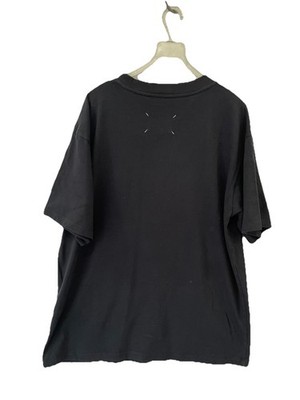 H72# Maison Margiela T-Shirt Black 38 L Graphic Logo Numbers Tee