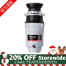 1/2 HP Garbage Disposal Food Waste Disposer Continuous Feed Stainless Steel USED