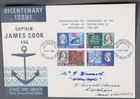 MayfairStamps New Zealand FDC 1969 James Cook Voyage Anniversary Souvenir Sheet