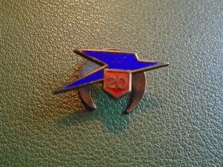 Hallmarked Sterling Silver BOAC Speedbird 20 Years of Service Enamel Badge