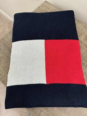 NWT Tommy Hilfiger Mens Classic Scarf 71x12 Navy