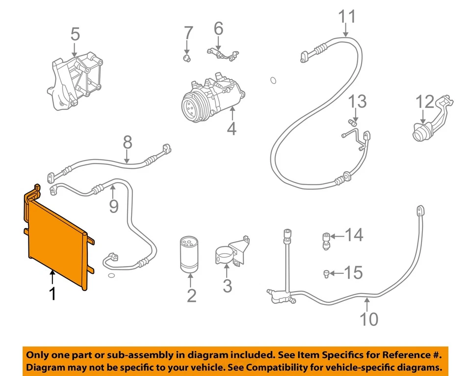Used A/C Condenser fits: 2004 Bmw 330I Sdn E46 Grade A - Image 3 of 4