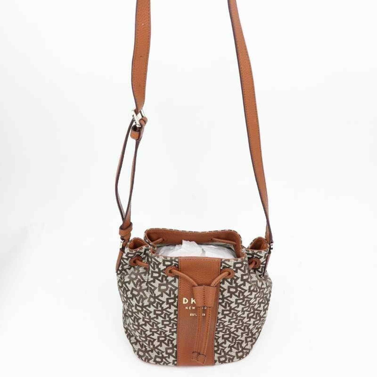 DKNY Brown Tan Leather   Drawstring Backpack  Purse Rugged twill drawstring backpack by Filson | Tan (Beige) main image 3