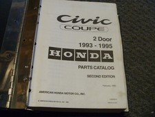 1993 1994 1995 Honda Civic Coupe Parts Catalog Manual Dx Ex 13sr80-6 1993 1994 1995 Honda Civic Coupe Parts Catalog Manual Dx Ex 13sr80-6