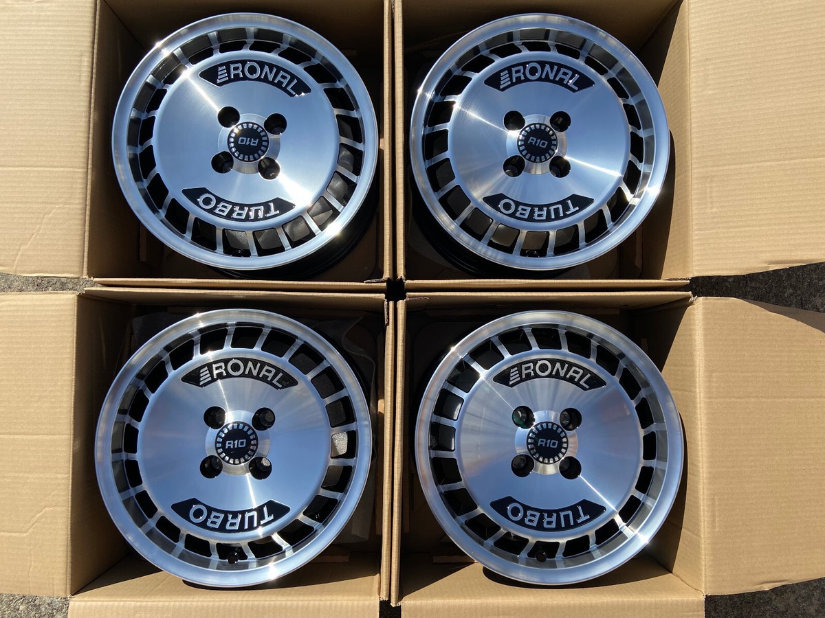 4x new Retro Wheels RONAL R10 Turbo 7x15 4x100 ET:37 VW Golf 2 3