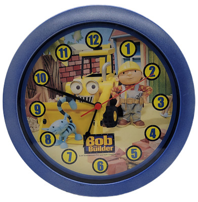 Playworks 2001 Bob the Builder with Scoop Plastic Wall Clock