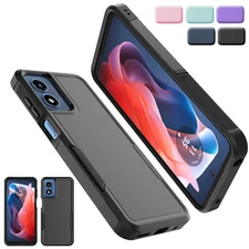 For Motorola Moto Play 2024 4G/5G Case Shockproof Rugged Cover +Screen Protector