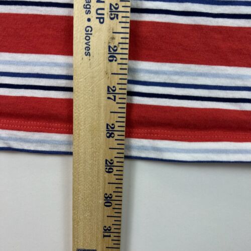J Crew Shirt Mens 2XL XXL Slim Washed Red Striped Crew Neck Preppy - Picture 5 of 7