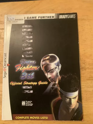 Virtua Fighter 3tb Brady Games Official Strategy Guide Fir Sega Dreamcast